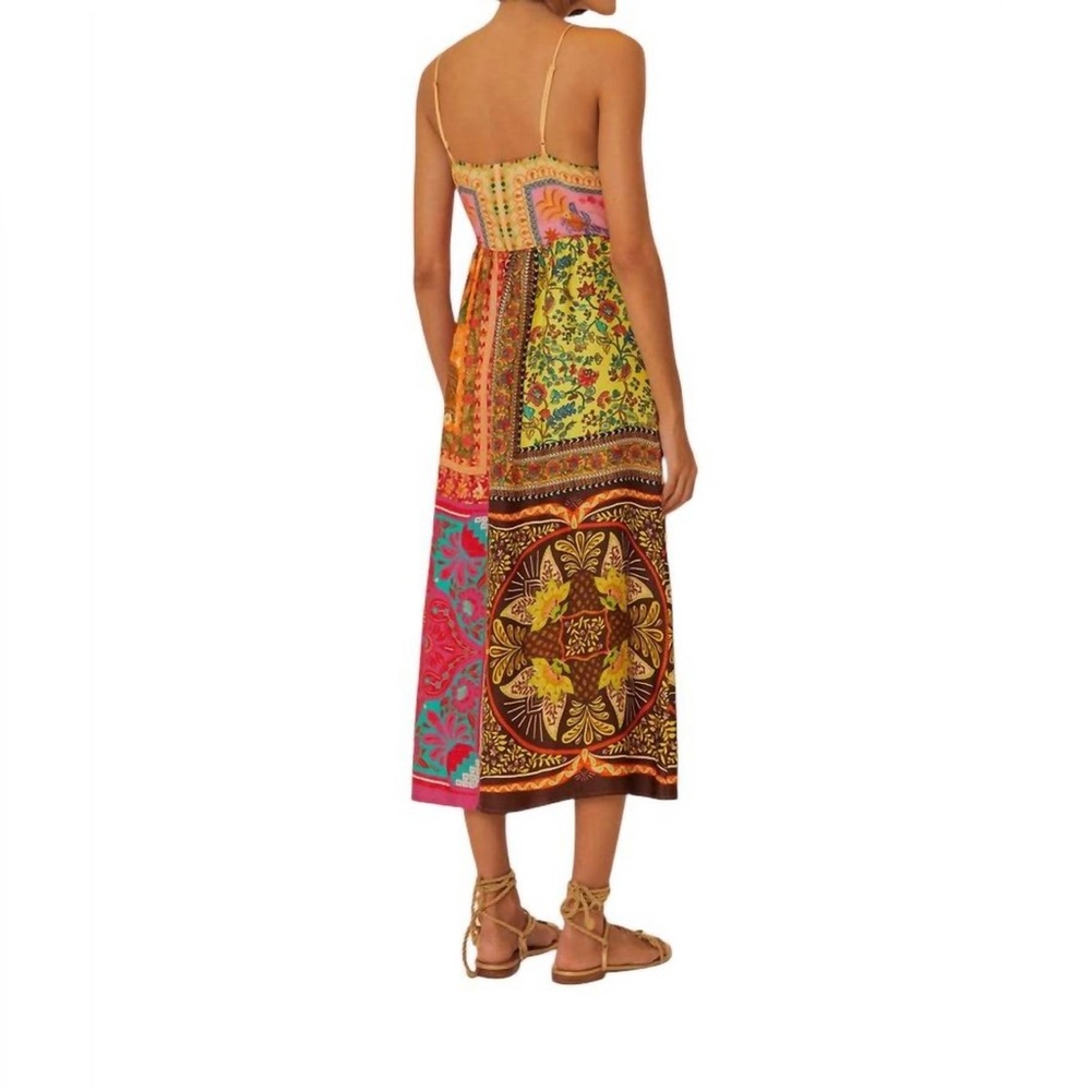 FARM Rio Mixed Scarves-print midi dress, Size Medium, $245 - Picture 9 of 13